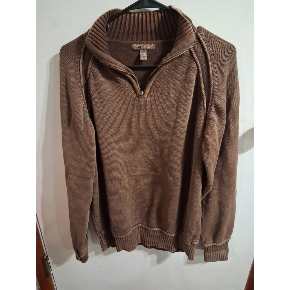 Vtg Y2K Blue Pronto Uomo Mens Knit Sweater EUC  Brown M High Quality‎ Classic